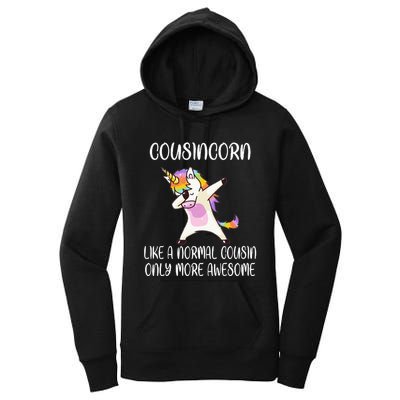 Cousincorn Like A Cousin Only Awesome Dabbing Unicorn Women's Pullover Hoodie