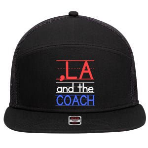 Comma La And The Coach Harris Walz 2024 Educators 7 Panel Mesh Trucker Snapback Hat