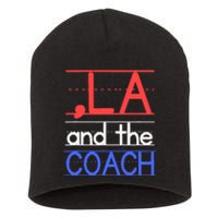 Comma La And The Coach Harris Walz 2024 Educators Short Acrylic Beanie