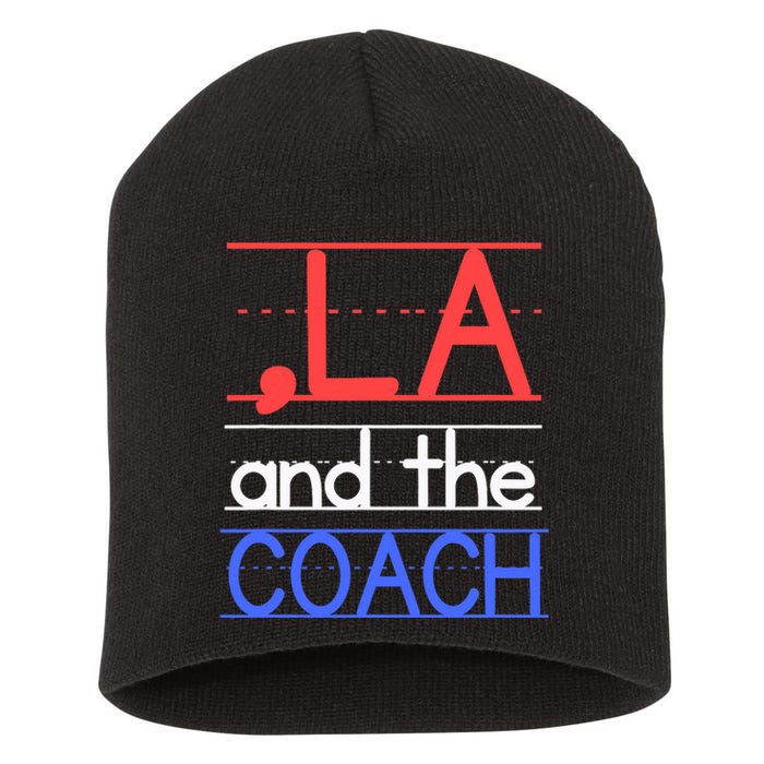 Comma La And The Coach Harris Walz 2024 Educators Short Acrylic Beanie