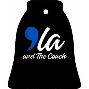 Comma La And The Coach 2024 Ceramic Bell Ornament