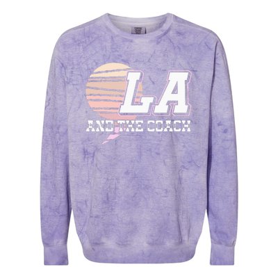 Comma La And The Coach Kamala Harris & Tim Walz Colorblast Crewneck Sweatshirt