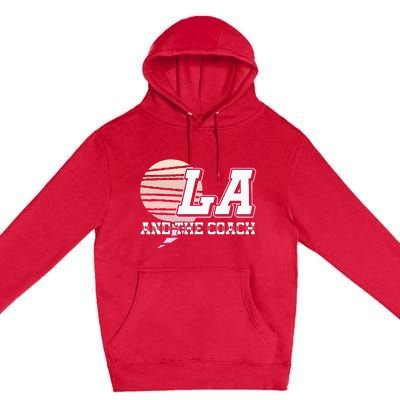 Comma La And The Coach Kamala Harris & Tim Walz Premium Pullover Hoodie