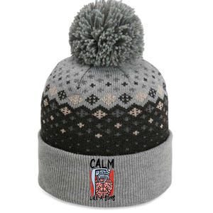 Calm Like A Bomb National Stress Awareness Month Grenade Gift The Baniff Cuffed Pom Beanie