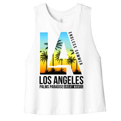 Cool Los Angeles California Dreaming Los Angeles California Gift Women's Racerback Cropped Tank