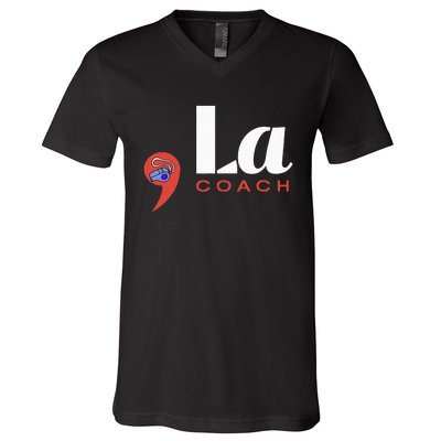 Comma La And The Coach V-Neck T-Shirt