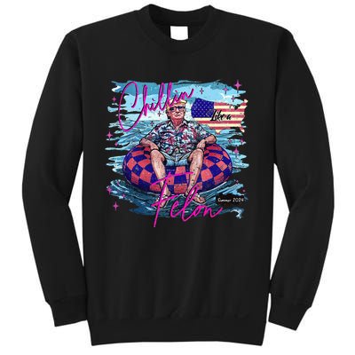 Chillin Like A Felon Retro Summer Funny Trump 2024 Sweatshirt