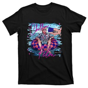 Chillin Like A Felon Retro Summer Funny Trump 2024 T-Shirt