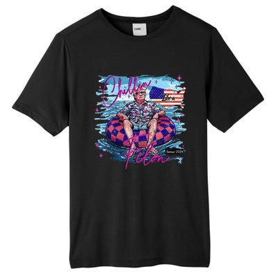 Chillin Like A Felon Retro Summer Funny Trump 2024 Tall Fusion ChromaSoft Performance T-Shirt