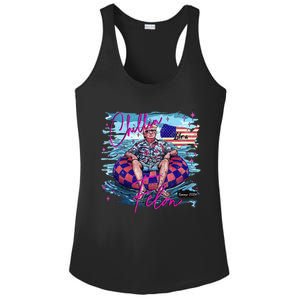 Chillin Like A Felon Retro Summer Funny Trump 2024 Ladies PosiCharge Competitor Racerback Tank