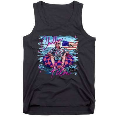 Chillin Like A Felon Retro Summer Funny Trump 2024 Tank Top