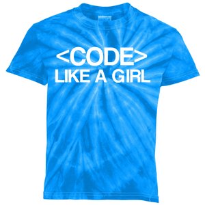 Code Like A Gift Coder Geek Programming Cool Gift Kids Tie-Dye T-Shirt