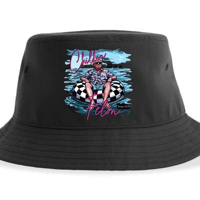 Chillin Like A Felon Funny Trump Trump Summer 2024 Sustainable Bucket Hat