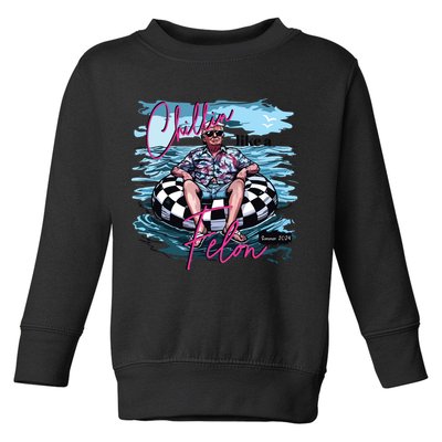 Chillin Like A Felon Funny Trump Trump Summer 2024 Toddler Sweatshirt
