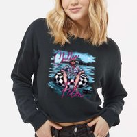 Chillin Like A Felon Funny Trump Trump Summer 2024 Cropped Pullover Crew