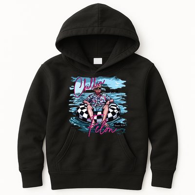 Chillin Like A Felon Funny Trump Trump Summer 2024 Kids Hoodie