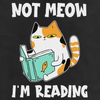 Cat Lover And Love Reading Not Meow IM Reading Cat & Book Knit Cap Winter Beanie