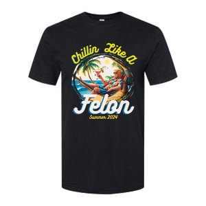 Chillin Like A Felon Trump 2024 Hawaiian Softstyle CVC T-Shirt