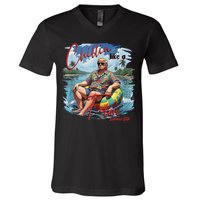 Chillin Like A Felon Summer 2024 V-Neck T-Shirt