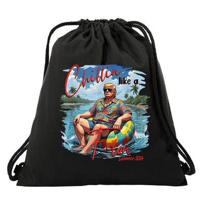Chillin Like A Felon Summer 2024 Drawstring Bag