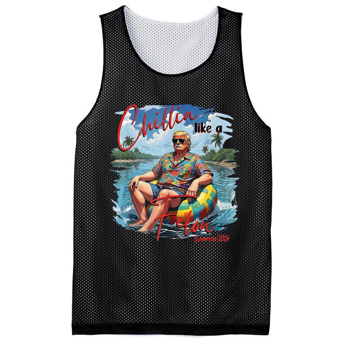 Chillin Like A Felon Summer 2024 Mesh Reversible Basketball Jersey Tank