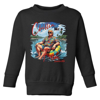 Chillin Like A Felon Summer 2024 Toddler Sweatshirt