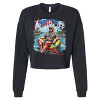 Chillin Like A Felon Summer 2024 Cropped Pullover Crew