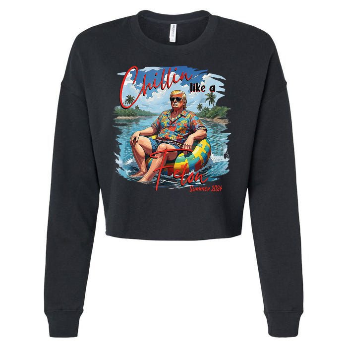 Chillin Like A Felon Summer 2024 Cropped Pullover Crew