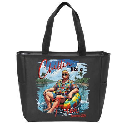 Chillin Like A Felon Summer 2024 Zip Tote Bag