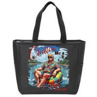 Chillin Like A Felon Summer 2024 Zip Tote Bag