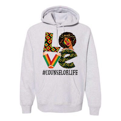 Counselor Love Afro African American Black History Month Premium Hoodie