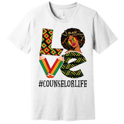 Counselor Love Afro African American Black History Month Premium T-Shirt