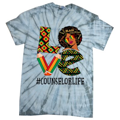 Counselor Love Afro African American Black History Month Tie-Dye T-Shirt