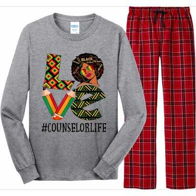 Counselor Love Afro African American Black History Month Long Sleeve Pajama Set