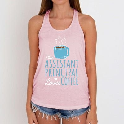 Coffee Lover And Assistant Principal Gift Women's Knotted Racerback Tank