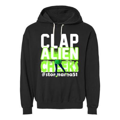 Clap Alien Cheeks Storm Area 51 Garment-Dyed Fleece Hoodie