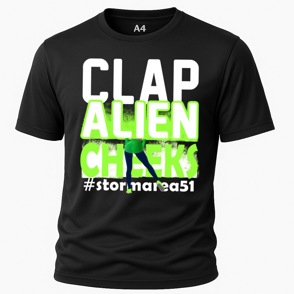 Clap Alien Cheeks Storm Area 51 Cooling Performance Crew T-Shirt