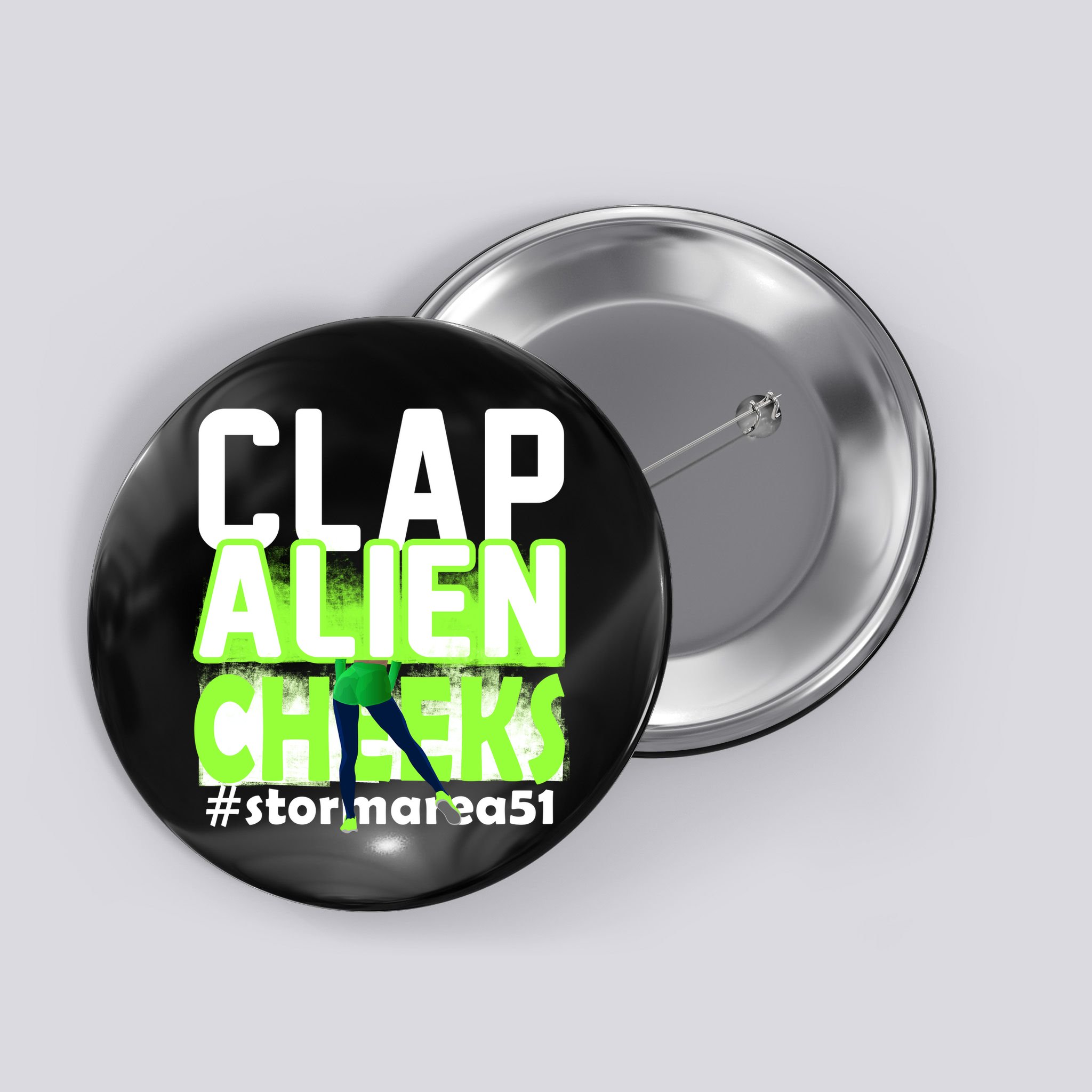 Clap Alien Cheeks Storm Area 51 Button