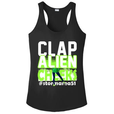 Clap Alien Cheeks Storm Area 51 Ladies PosiCharge Competitor Racerback Tank