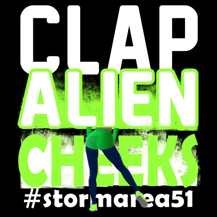 Clap Alien Cheeks Storm Area 51 Women's V-Neck T-Shirt