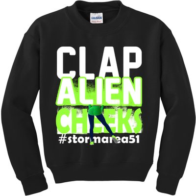Clap Alien Cheeks Storm Area 51 Kids Sweatshirt