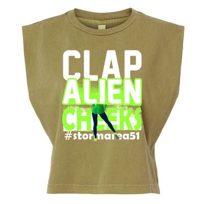 Clap Alien Cheeks Storm Area 51 Garment-Dyed Women's Muscle Tee