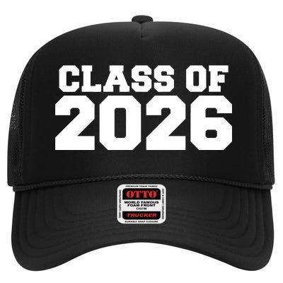 Class Of 2026 Graduation High Crown Mesh Back Trucker Hat