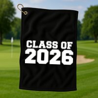 Class Of 2026 Graduation Golf Towel