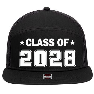 Class of 2028 Fist Day of SchooL 7 Panel Mesh Trucker Snapback Hat