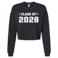 Class of 2028 Fist Day of SchooL Cropped Pullover Crew