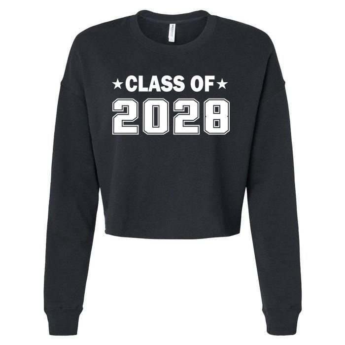 Class of 2028 Fist Day of SchooL Cropped Pullover Crew