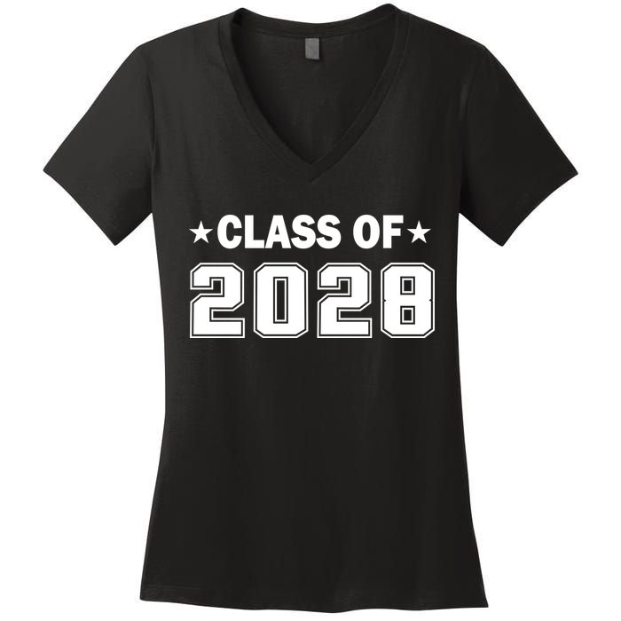 Class of 2028 Fist Day of SchooL Women's V-Neck T-Shirt