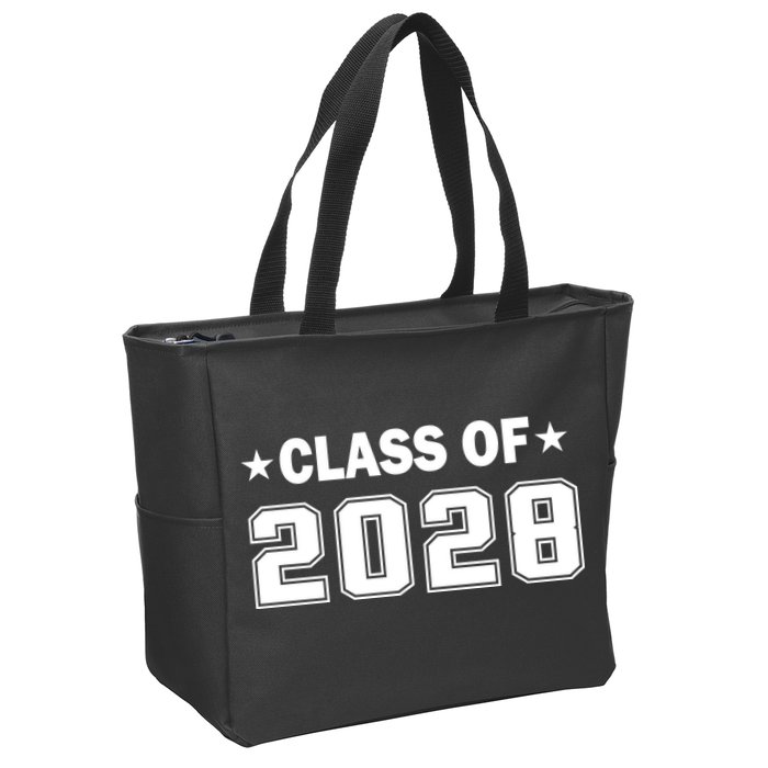 Class of 2028 Fist Day of SchooL Zip Tote Bag