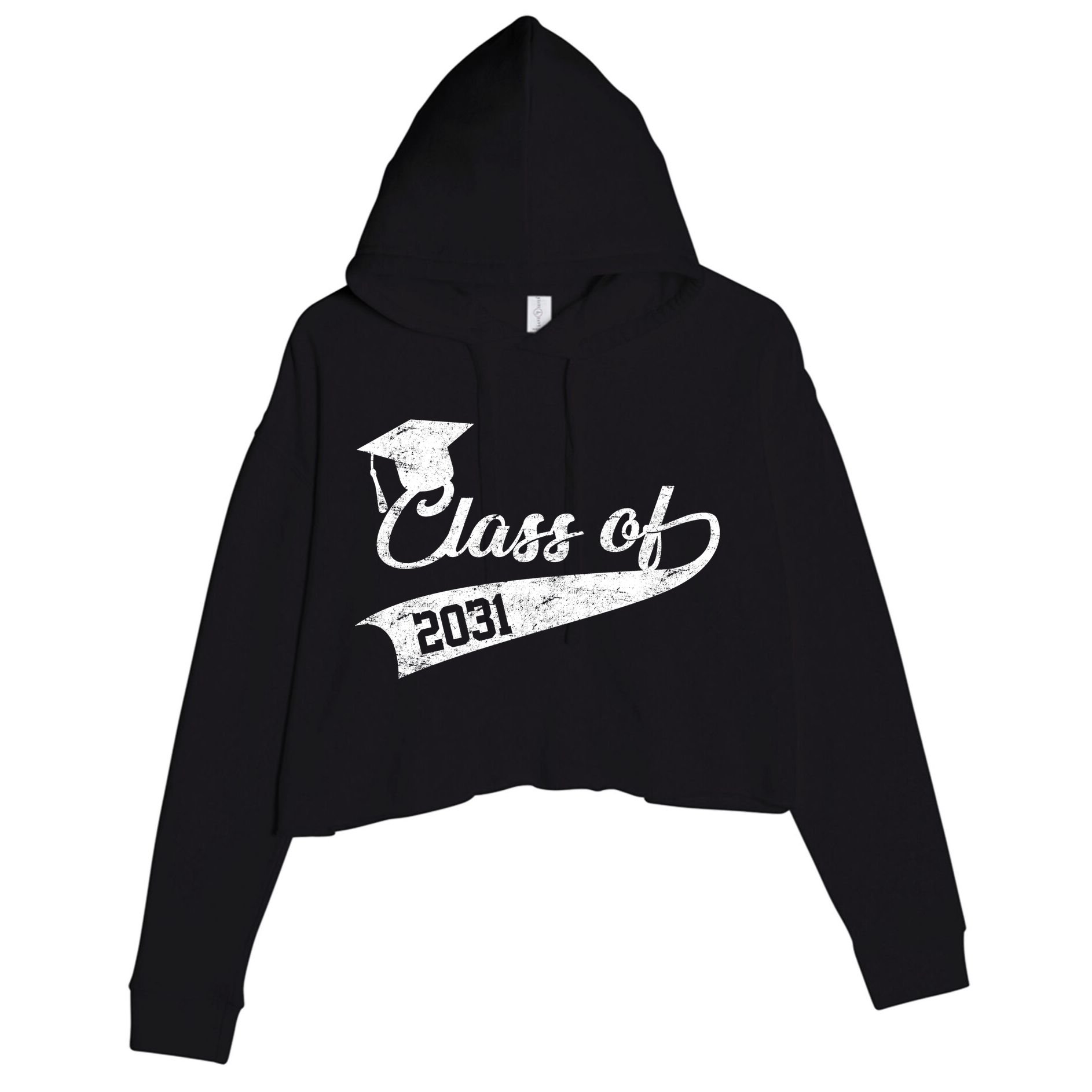 Class Of 2031 Graduate Crop Fleece Hoodie